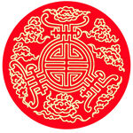 红色圆展板
