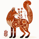 狗生肖动物插画        