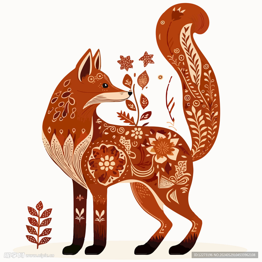 狗生肖动物插画        