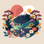 风景建筑插画         