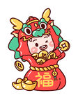 卡通龙元素          