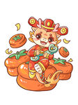 卡通龙行元素         