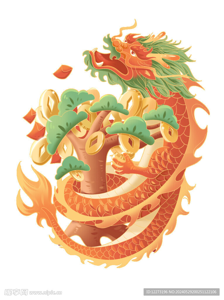 卡通龙元素          
