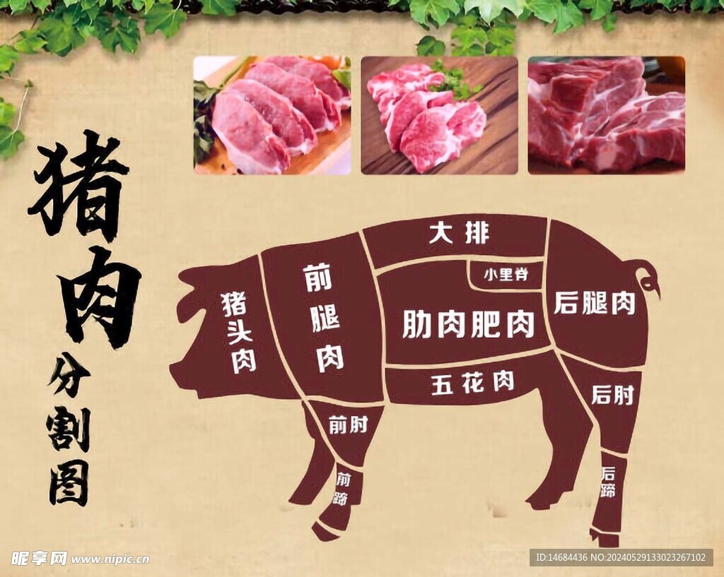 猪肉宣传系列海报画面