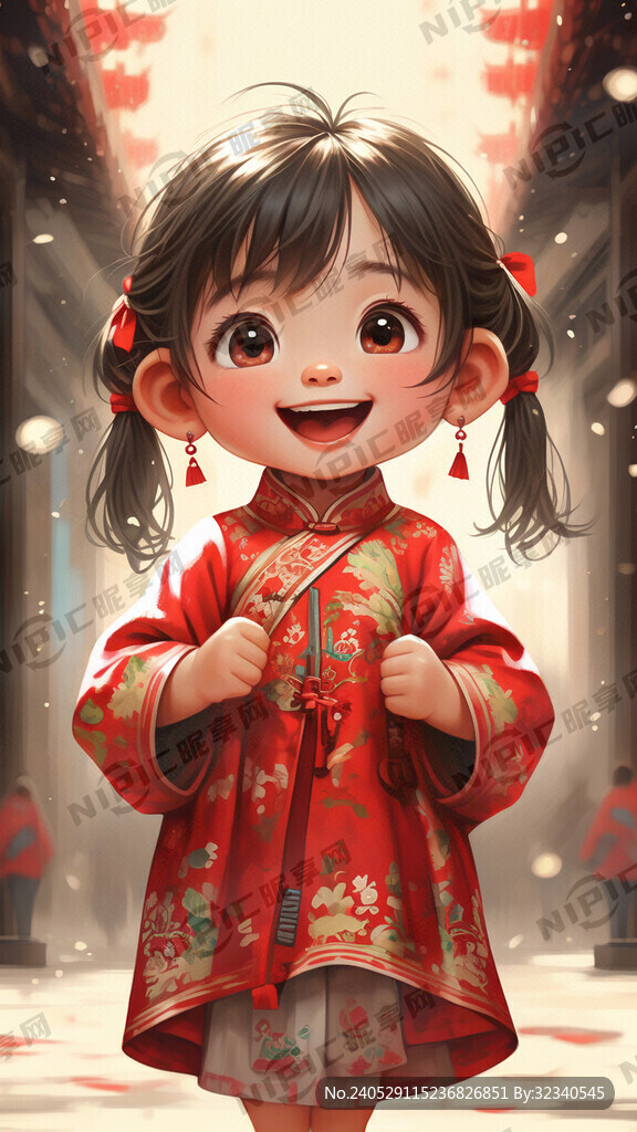 小女孩 开心 可爱 呆萌