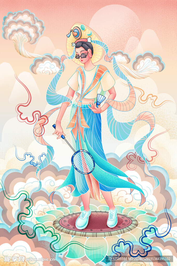 国朝飞仙插画