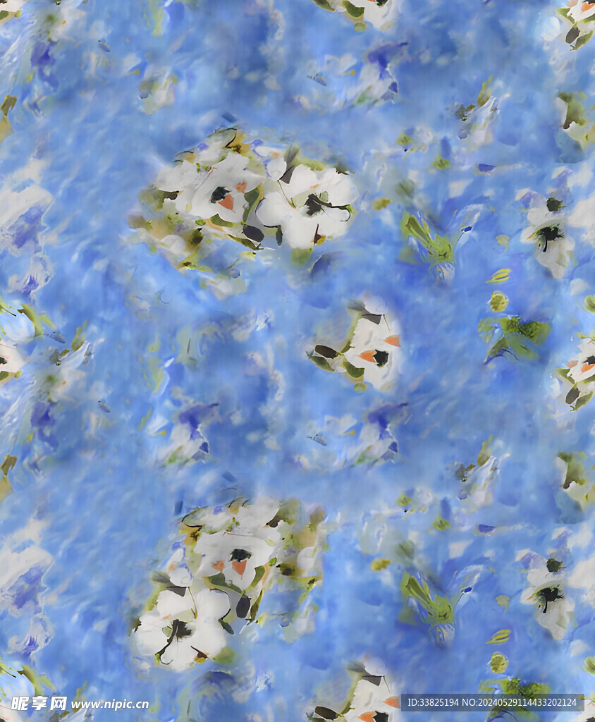 水彩花 扎染花