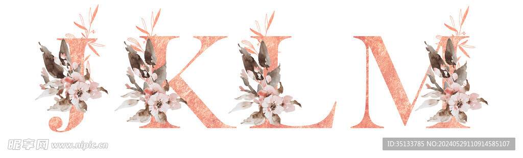 水彩字母
