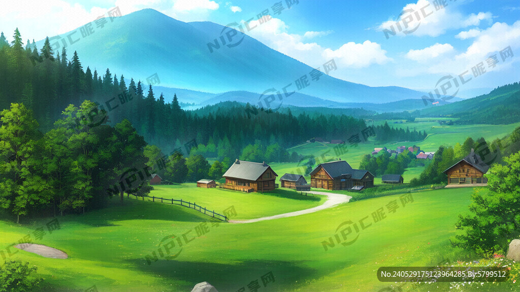 露营 木屋  青山 大海 