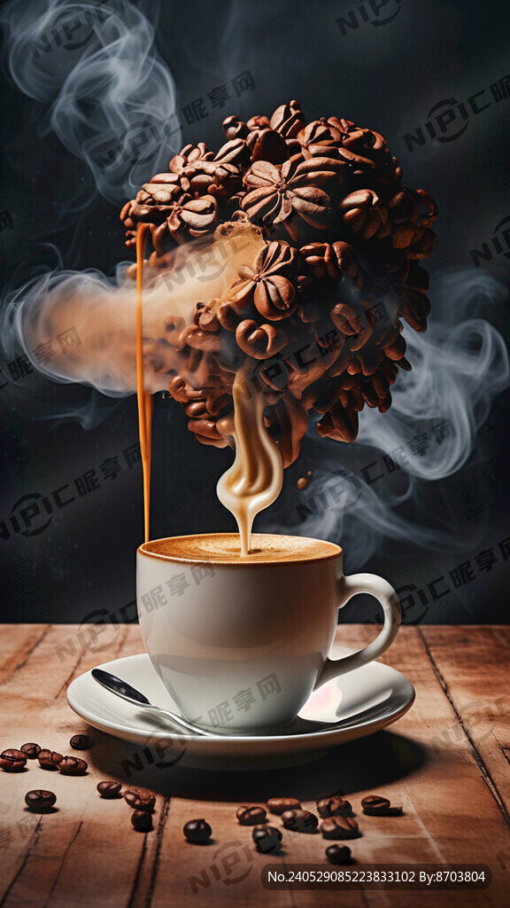 达利风格咖啡广告