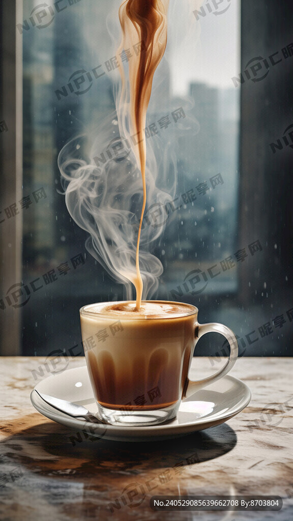 莫兰迪风格咖啡广告