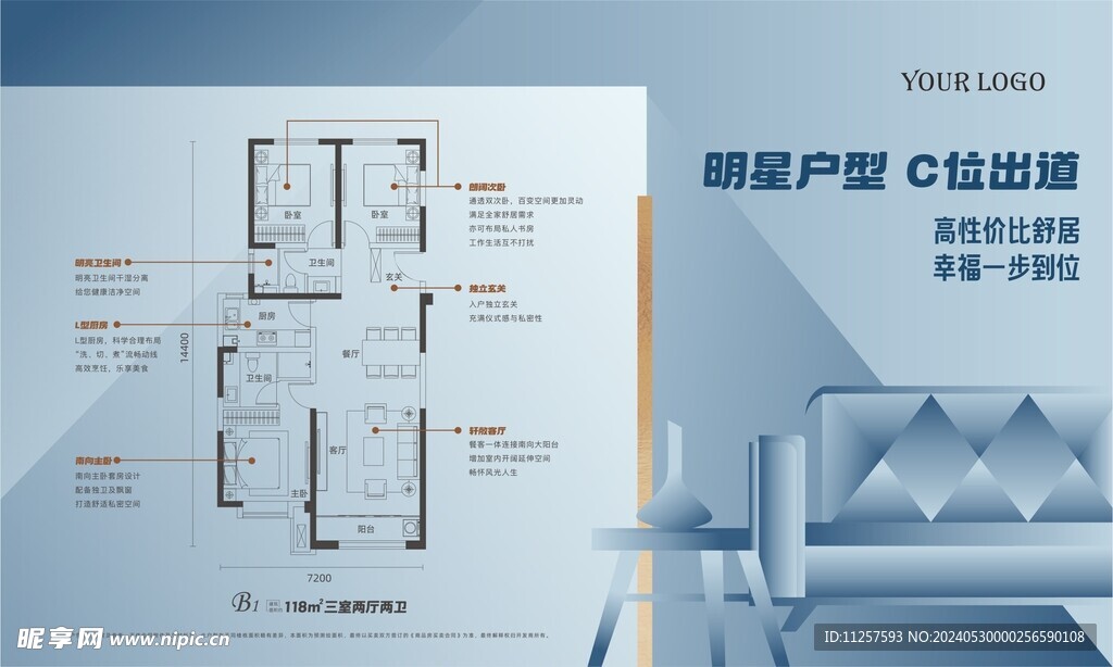 地产户型展板