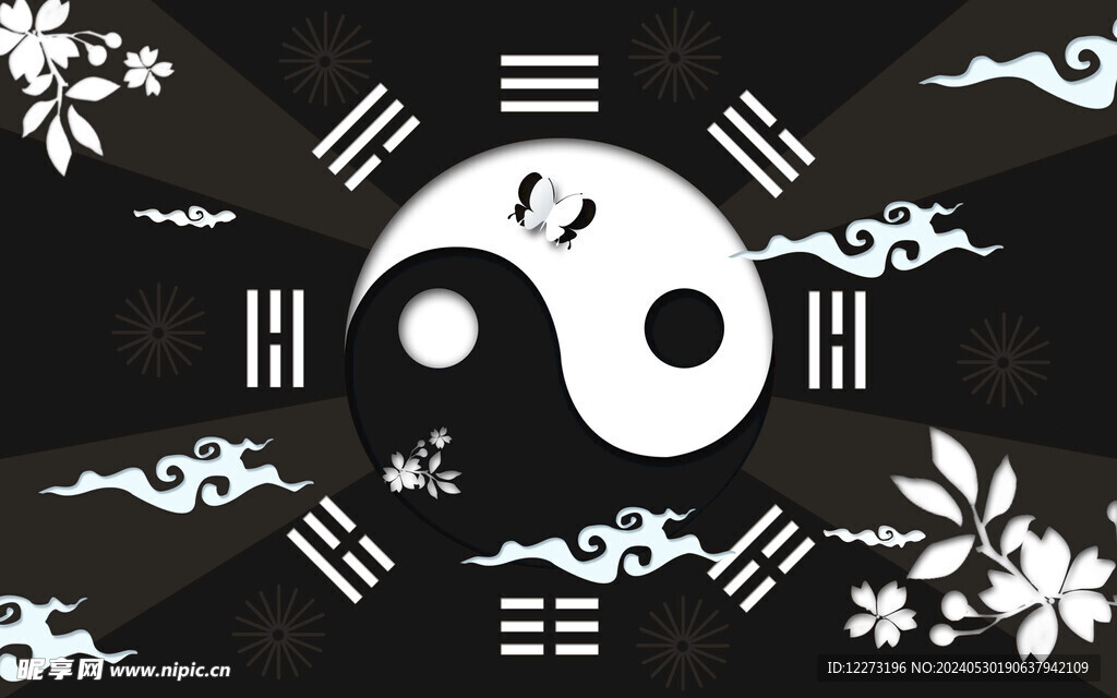 中国风景插画         