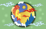 中国风景插画         