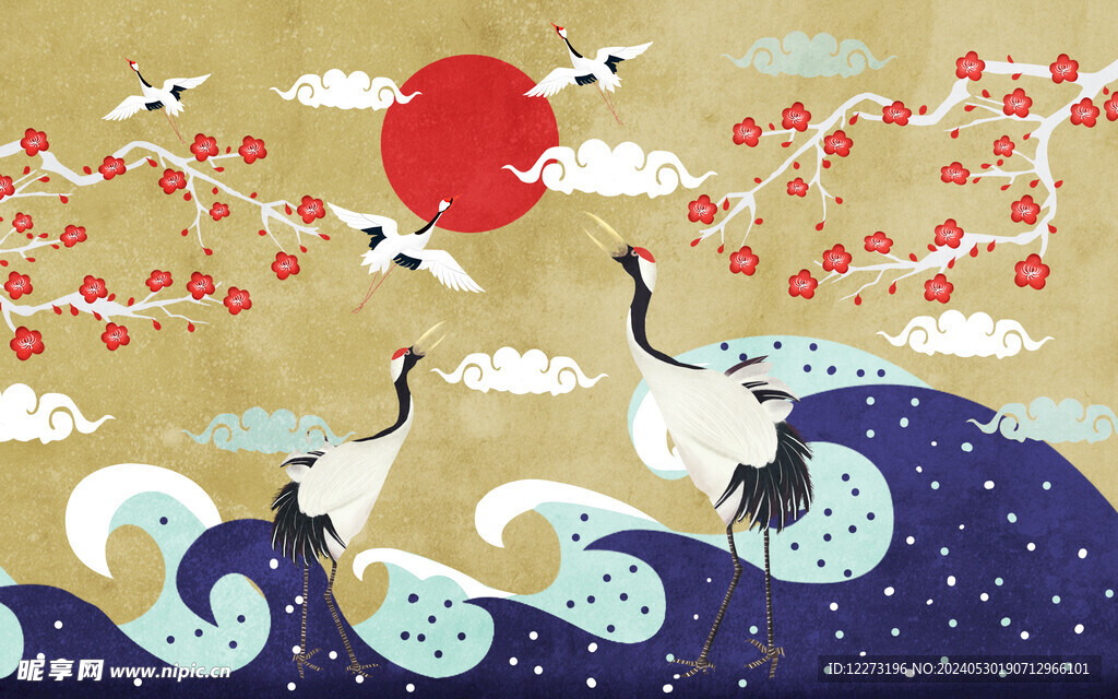 中国风景插画         