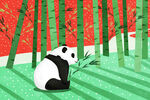 中国风景插画         