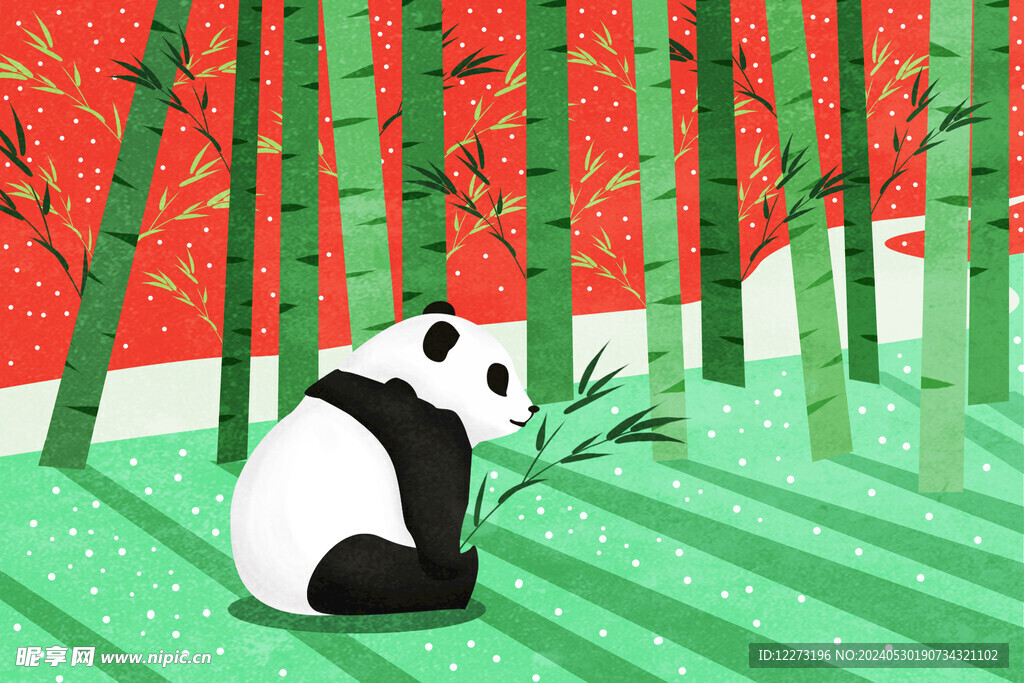 中国风景插画         