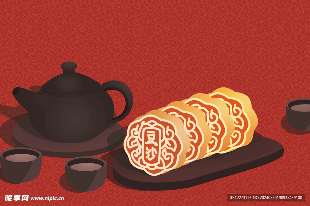 中国风景插画         