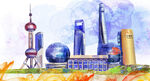 中国风景插画         