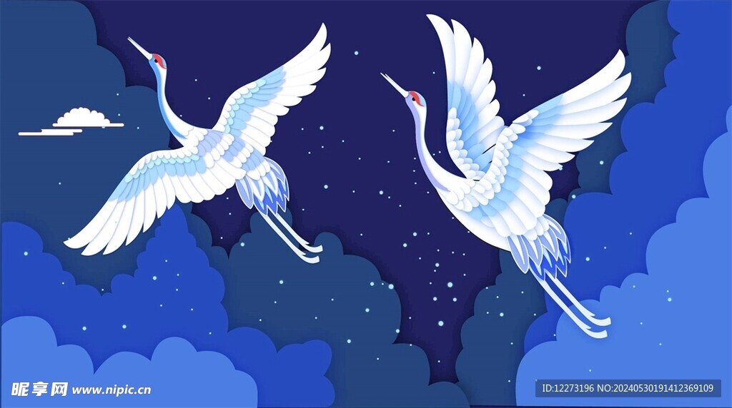 中国风景插画         