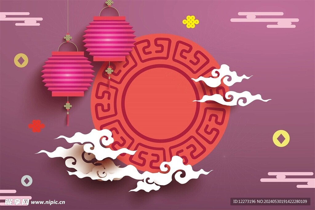 中国风景插画         