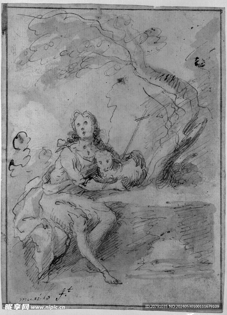 牟利罗 murillo 油画 