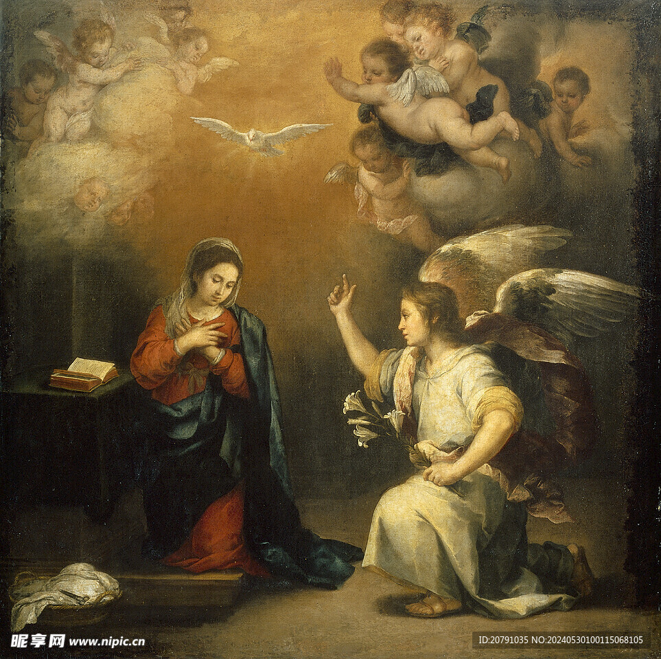 牟利罗 murillo 油画 