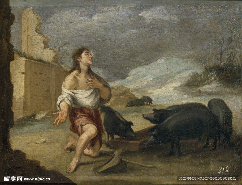 牟利罗 murillo 油画 