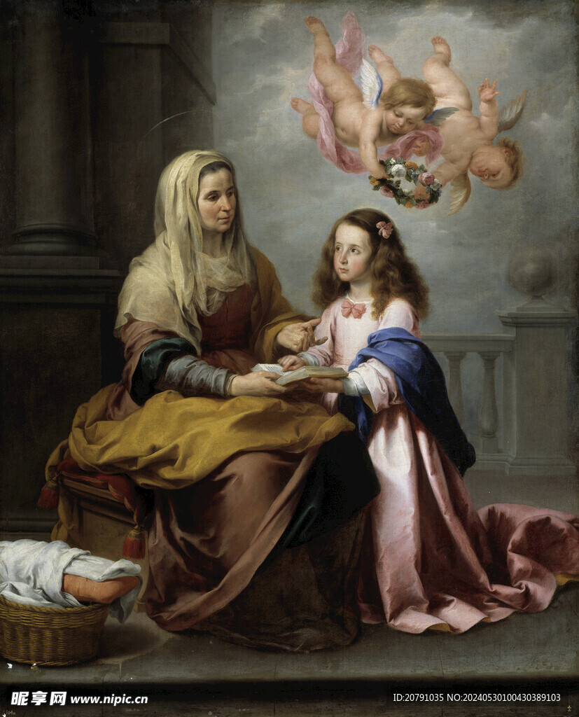 牟利罗 murillo 油画 