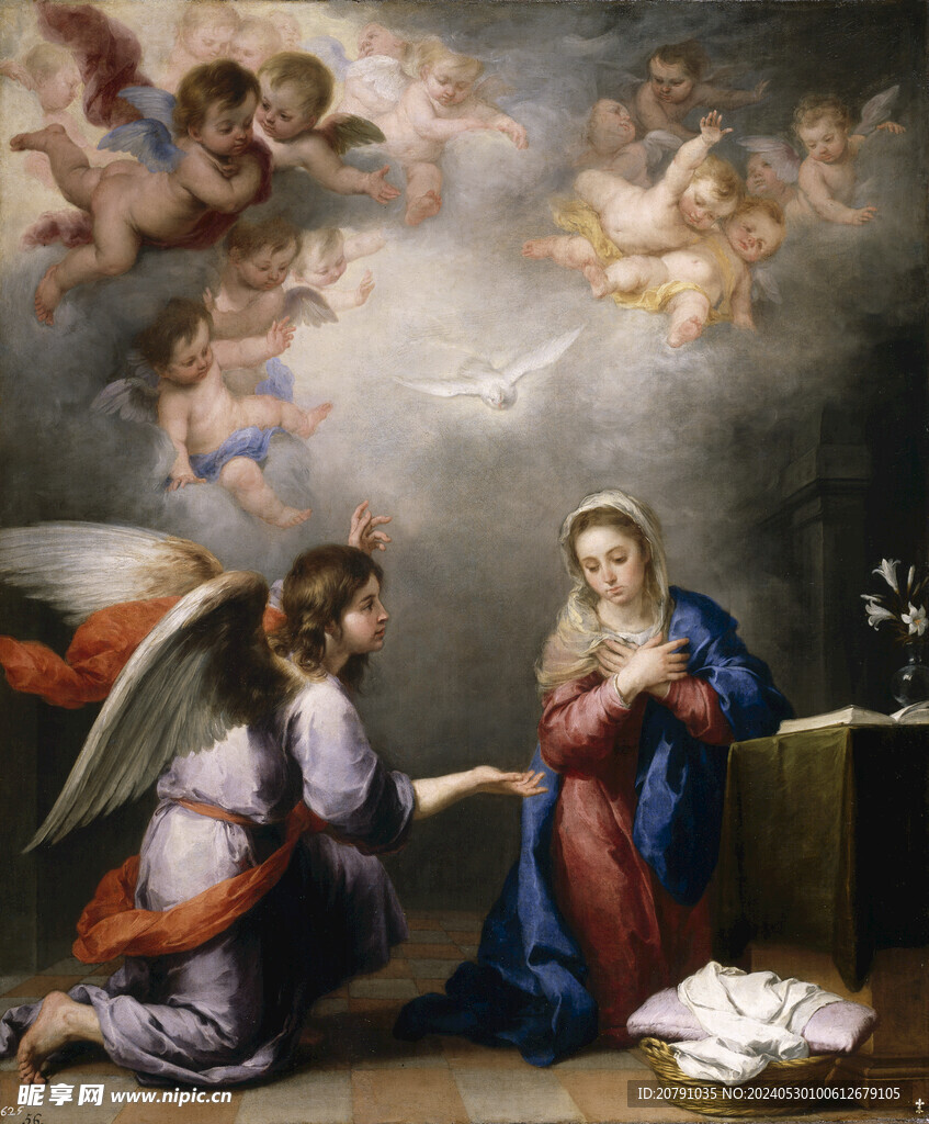 牟利罗 murillo 油画 