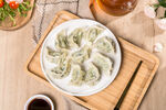 韭菜馅饺子俯拍
