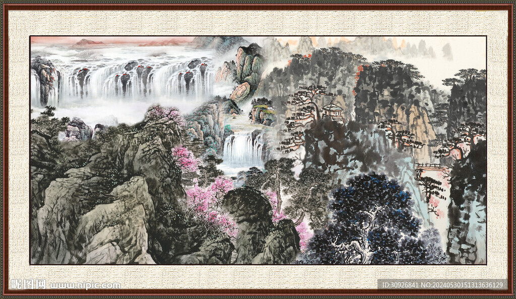 国画山水图 