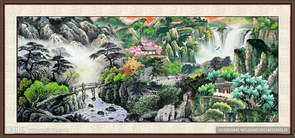 聚宝盆山水 