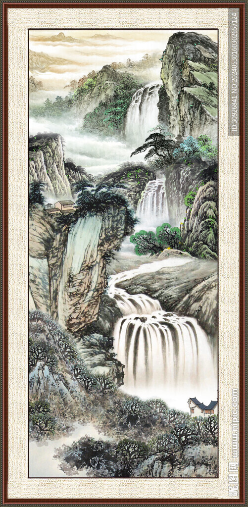 聚宝盆山水 