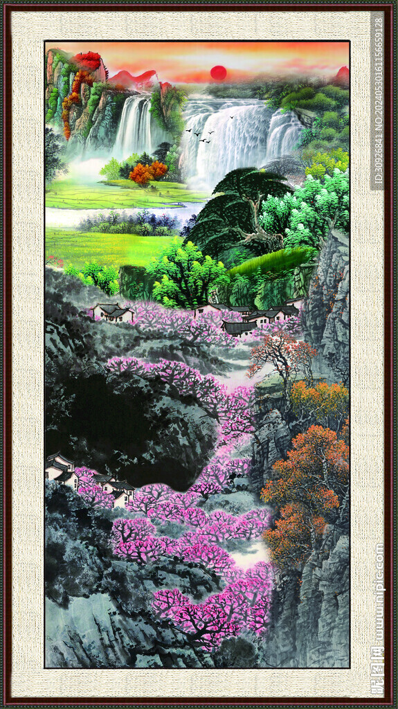 聚宝盆山水 