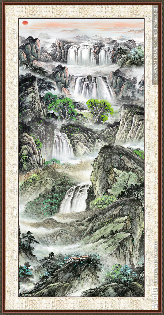 聚宝盆山水 