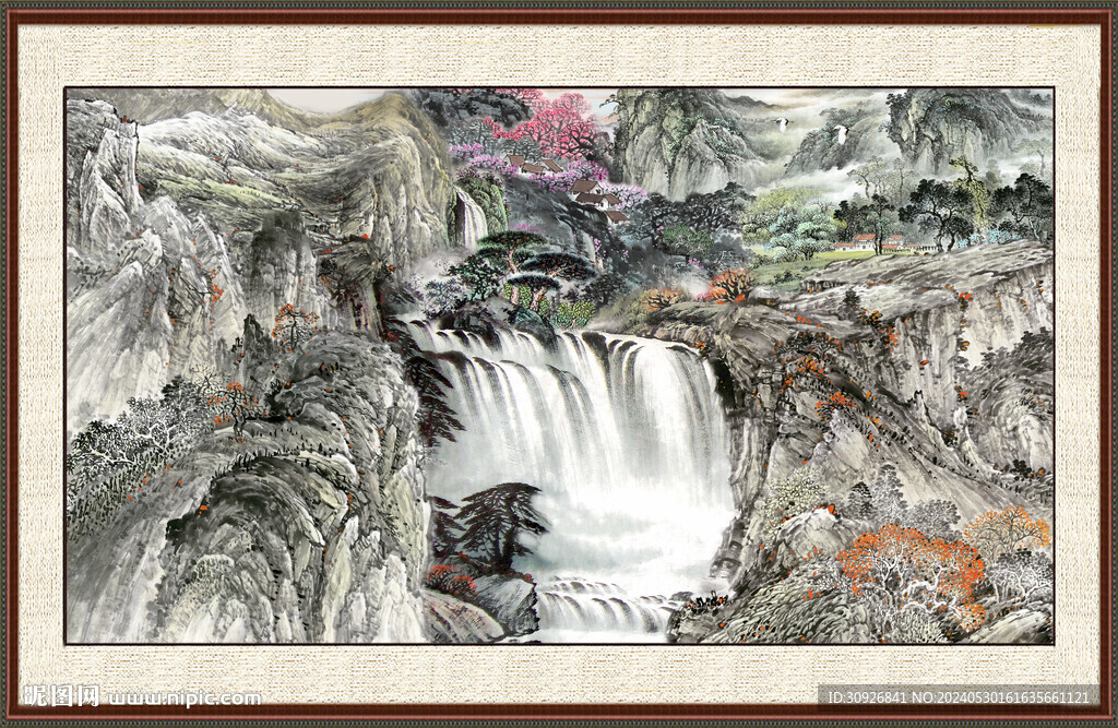 聚宝盆山水 