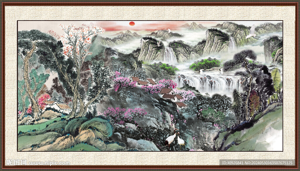 聚宝盆山水 