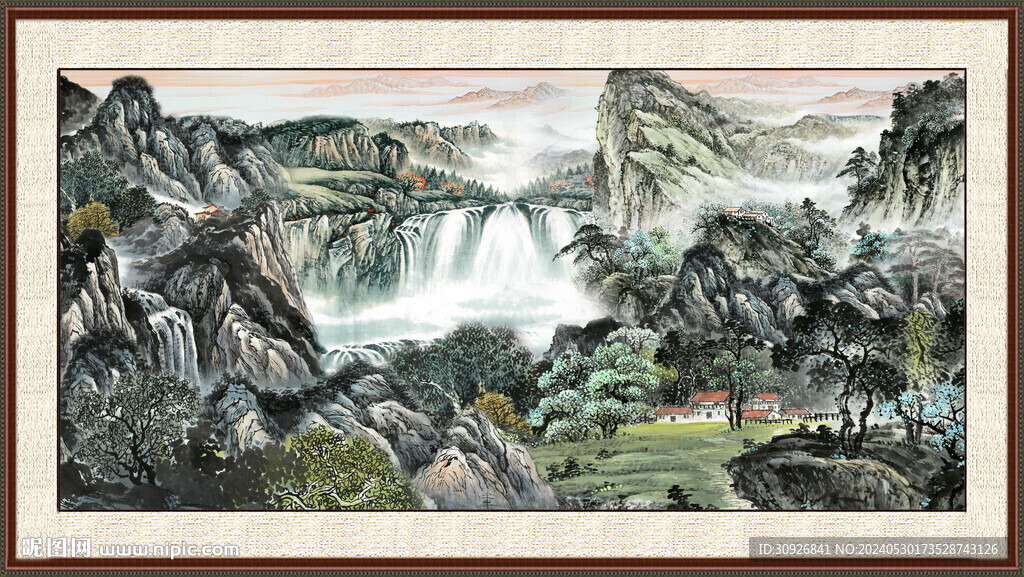 客厅山水画 