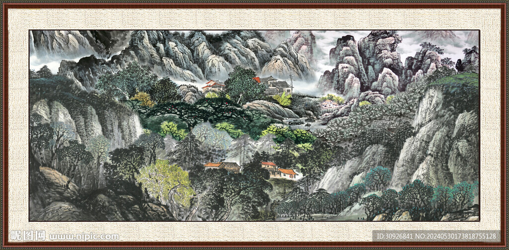 客厅山水画 