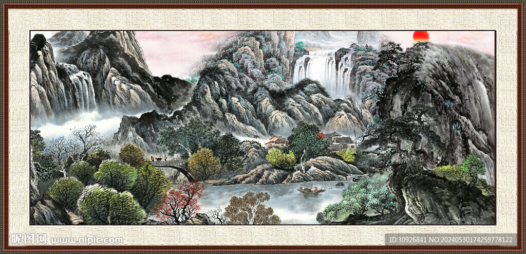 客厅山水画 