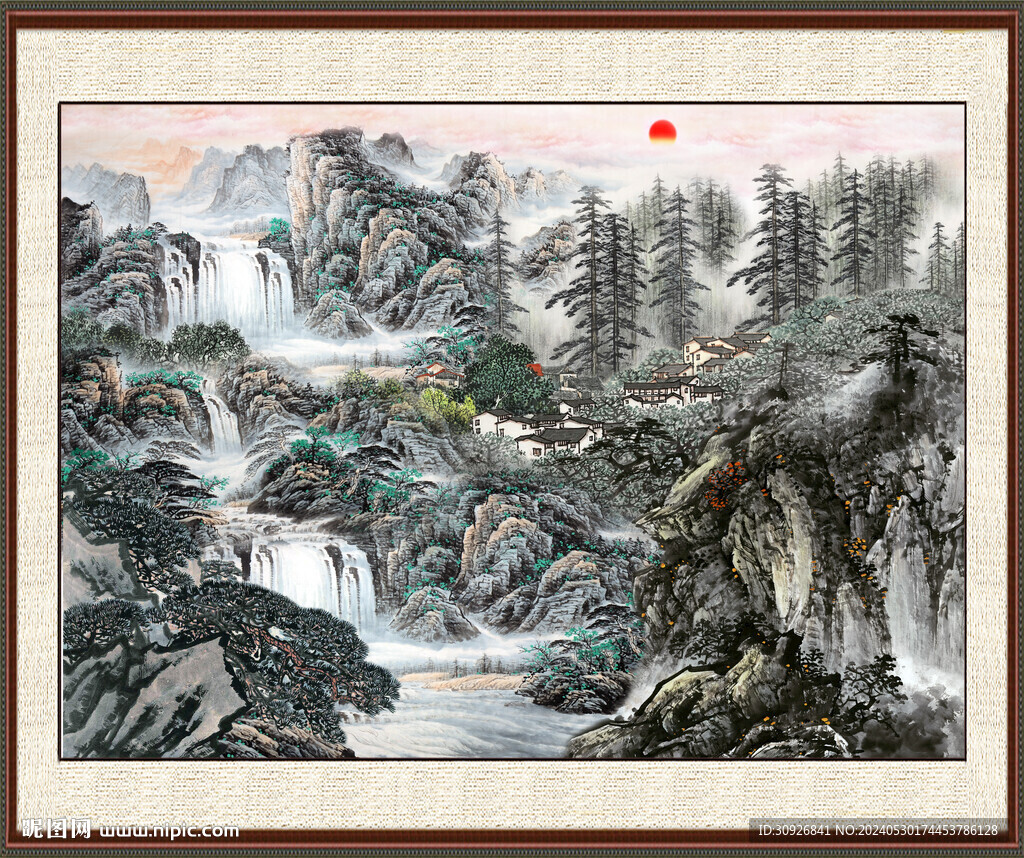 客厅山水画 