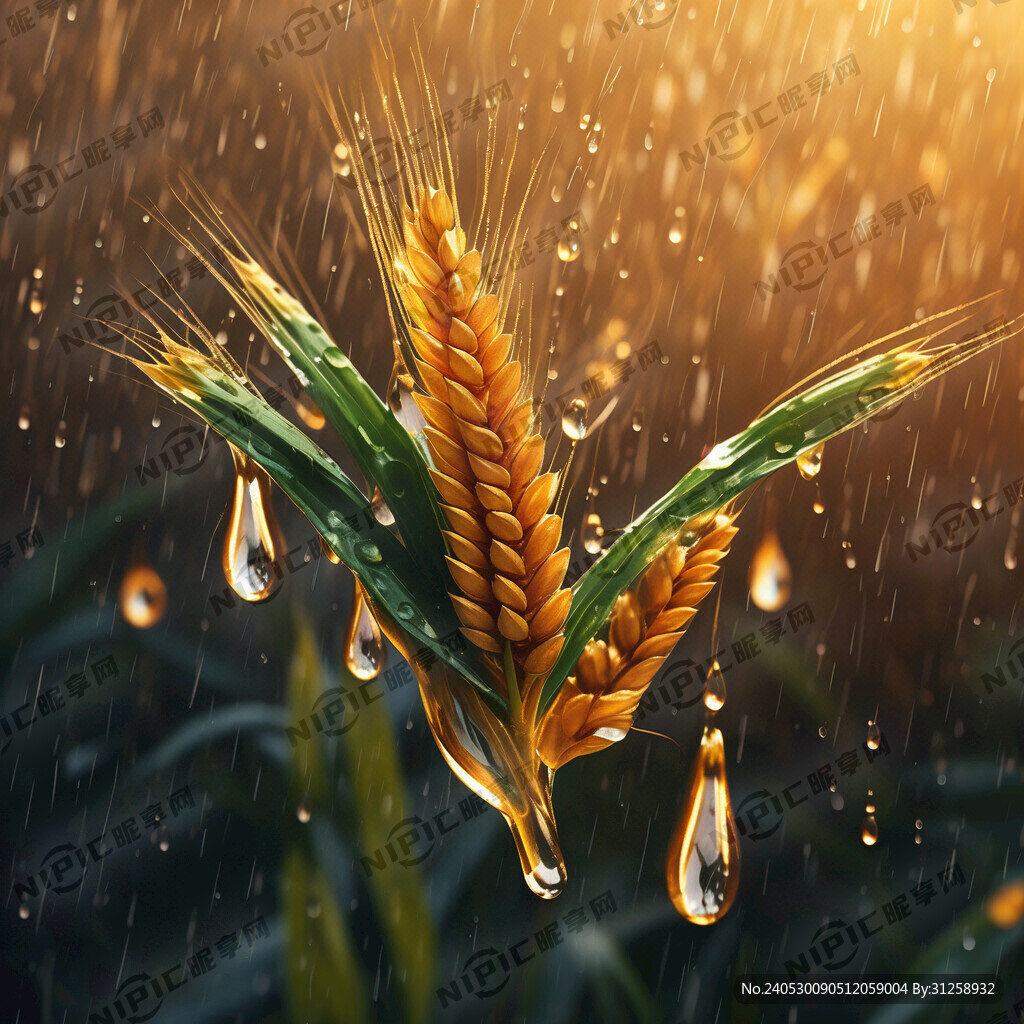 雨禾餐厅标志   金黄麦穗  