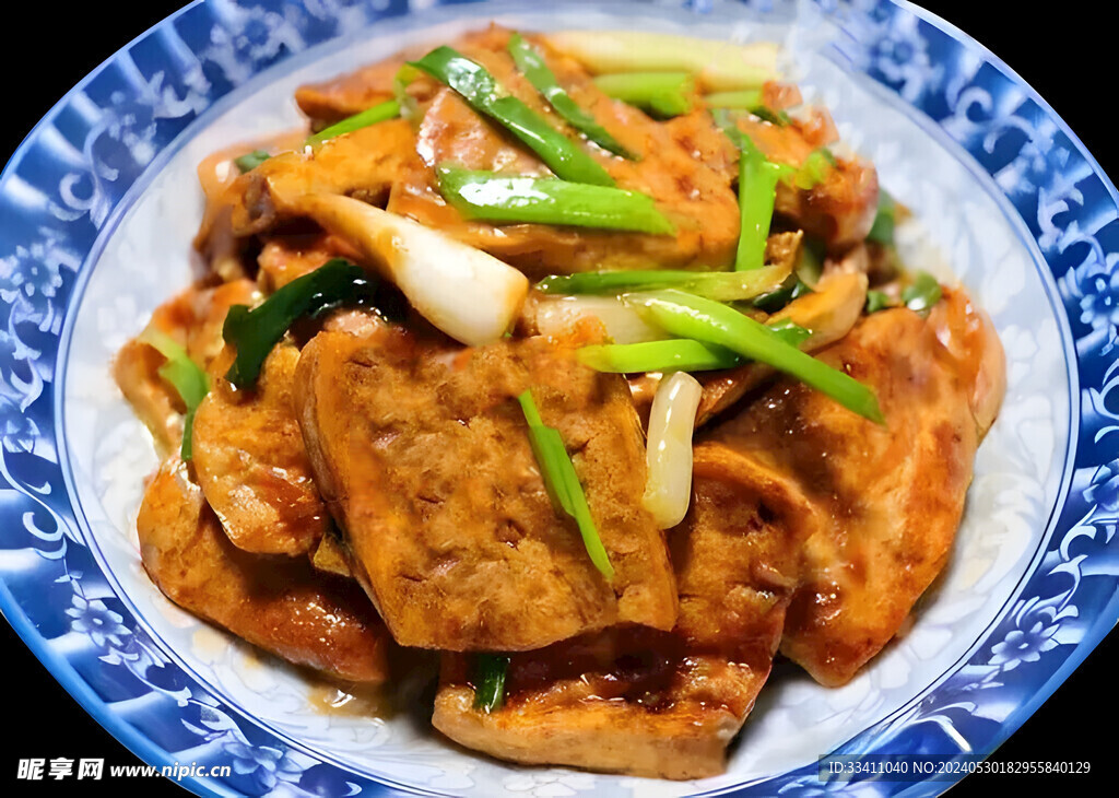 葱烧豆腐