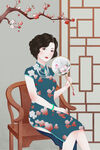 旗袍女子           