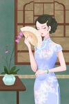 旗袍女子           