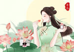 旗袍女子           