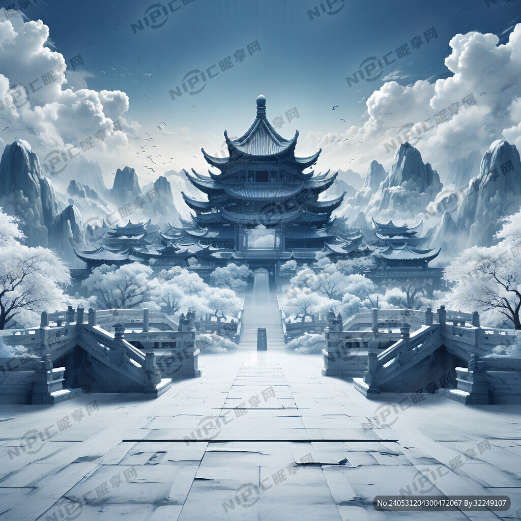 凉感背景 浅蓝色