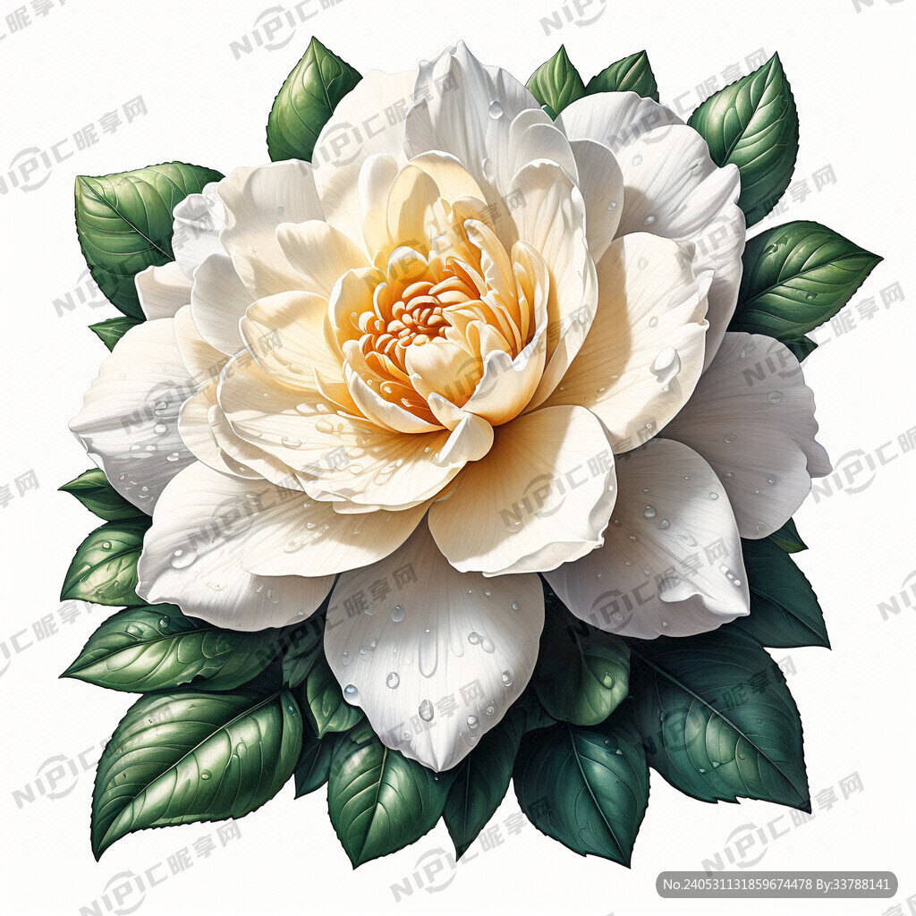 栀子花 曲线优美 轮廓清晰
