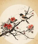 水墨花鸟